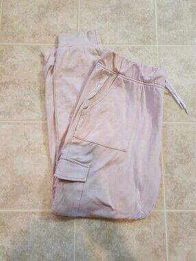 derek heart Soft Pink Drawstring Cargo Joggers